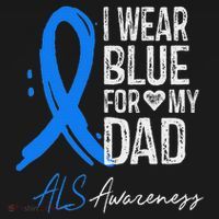 I Wear Blue For My Dad Als Awareness Mousepad thumb 1