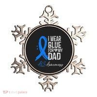 I Wear Blue For My Dad Als Awareness Ornament thumb 0
