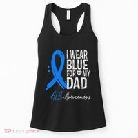 I Wear Blue For My Dad Als Awareness Women's Tank Top thumb 0