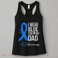 I Wear Blue For My Dad Als Awareness Women's Tank Top thumb 3