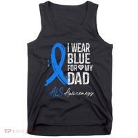 I Wear Blue For My Dad Als Awareness Tank Top thumb 0