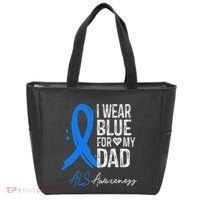 I Wear Blue For My Dad Als Awareness Tote Bag thumb 0