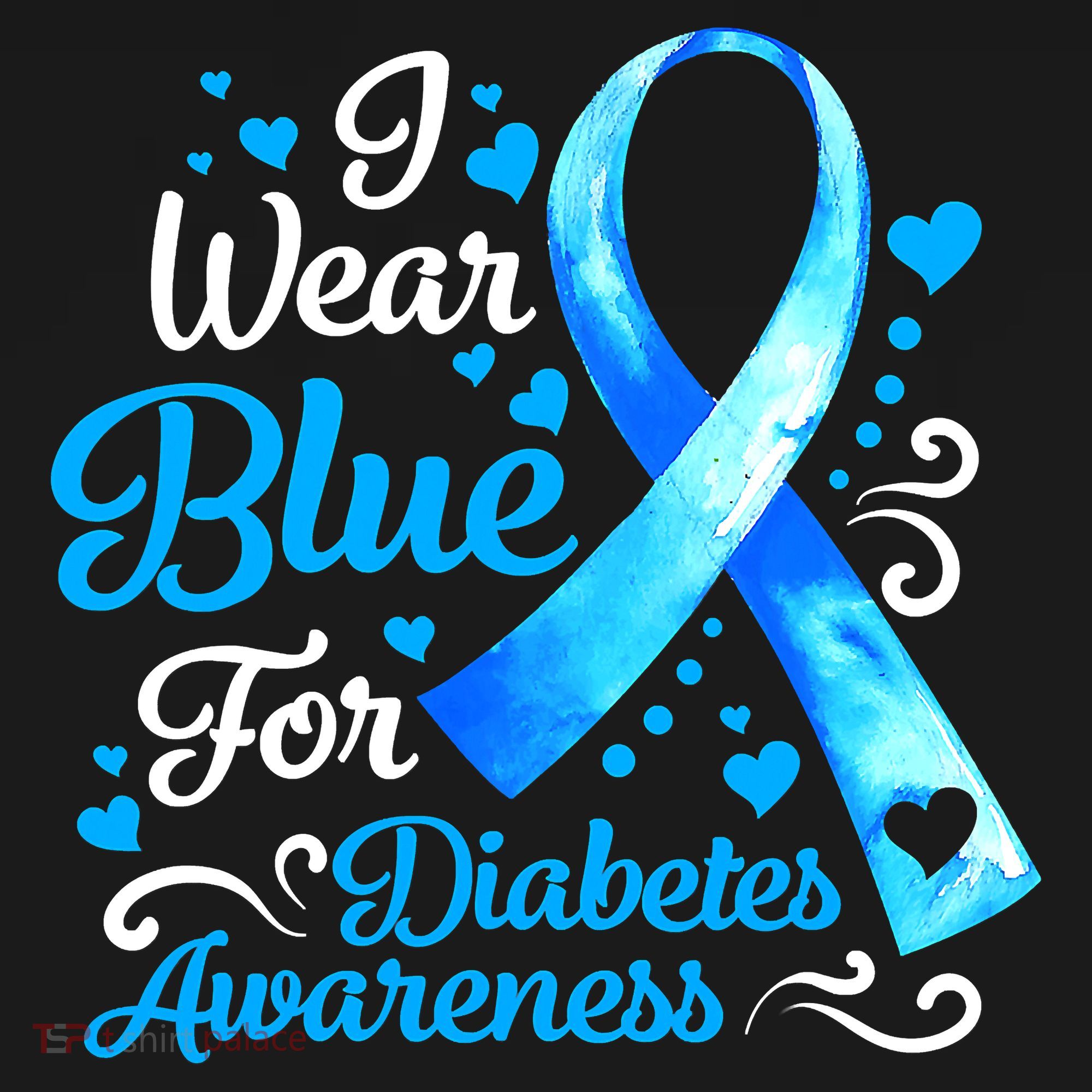 I Wear Blue For Diabetes Awareness Blue Ribbon Womens Women's Tank Top
