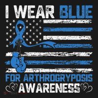 I Wear Blue For Arthrogryposis Awareness Month Ornament thumb 1
