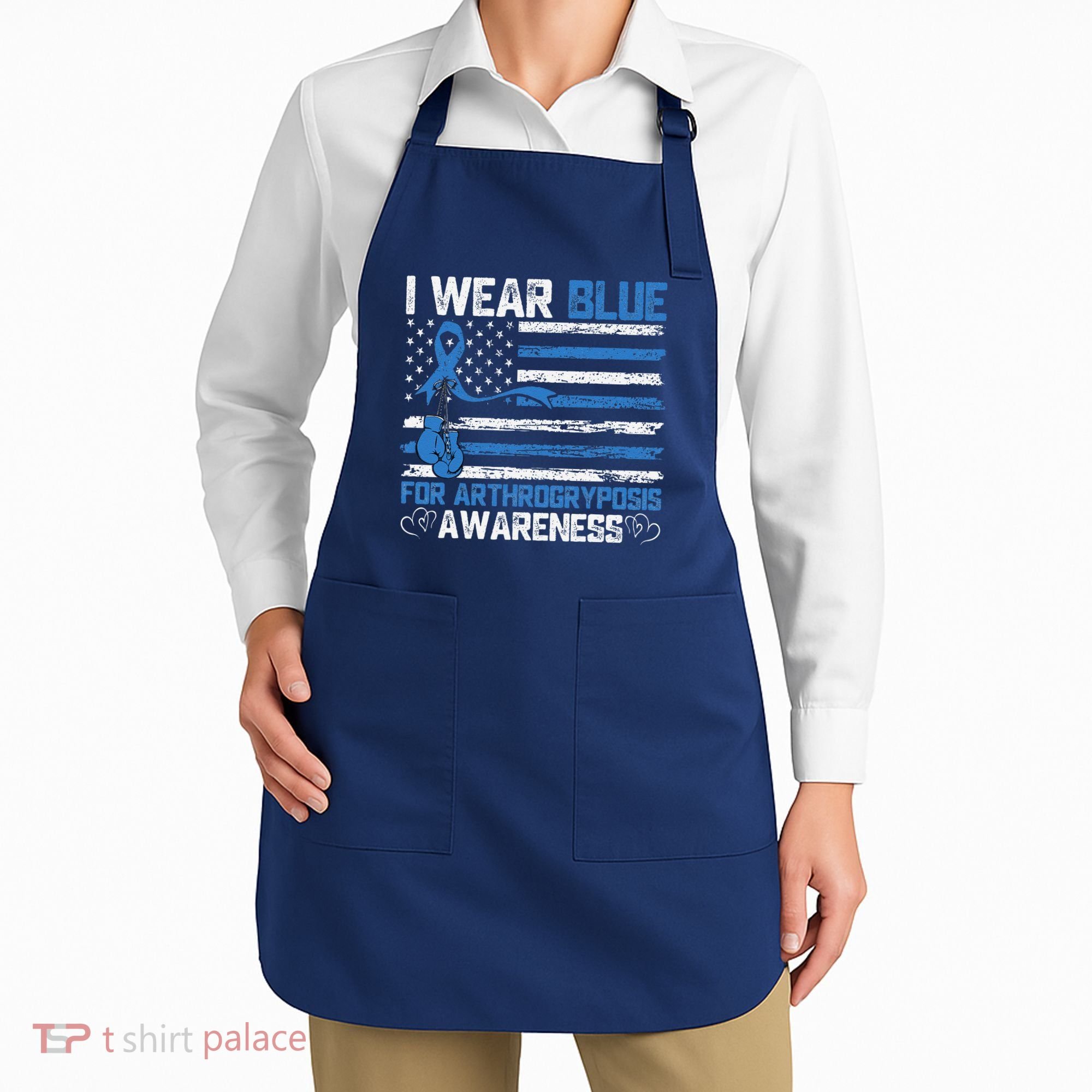 I Wear Blue For Arthrogryposis Awareness Month Apron