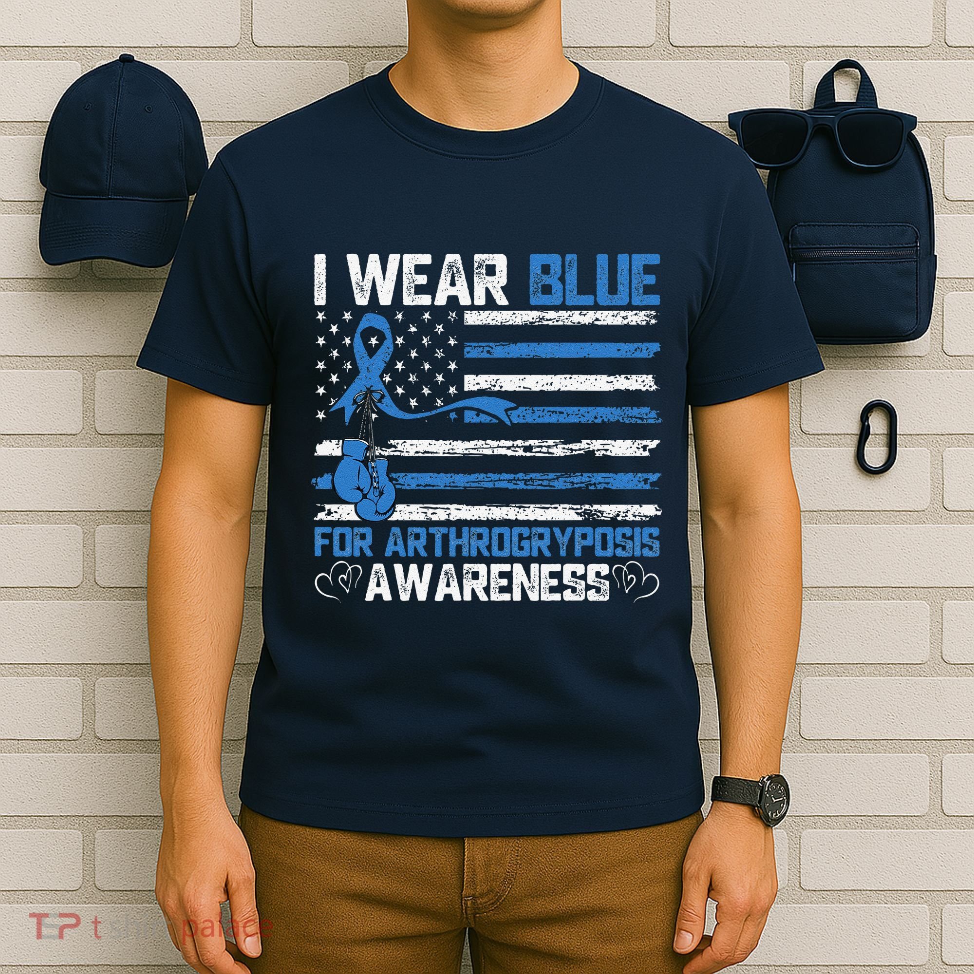 I Wear Blue For Arthrogryposis Awareness Month T-Shirt