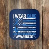 I Wear Blue For Arthrogryposis Awareness Month Coaster thumb 0