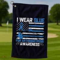 I Wear Blue For Arthrogryposis Awareness Month Golf Towel thumb 1