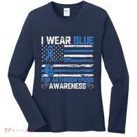 I Wear Blue For Arthrogryposis Awareness Month Women's Long Sleeve Shirt thumb 0