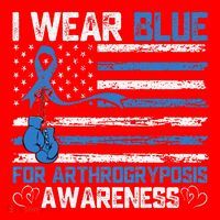 I Wear Blue For Arthrogryposis Awareness Month Santa Hat thumb 1