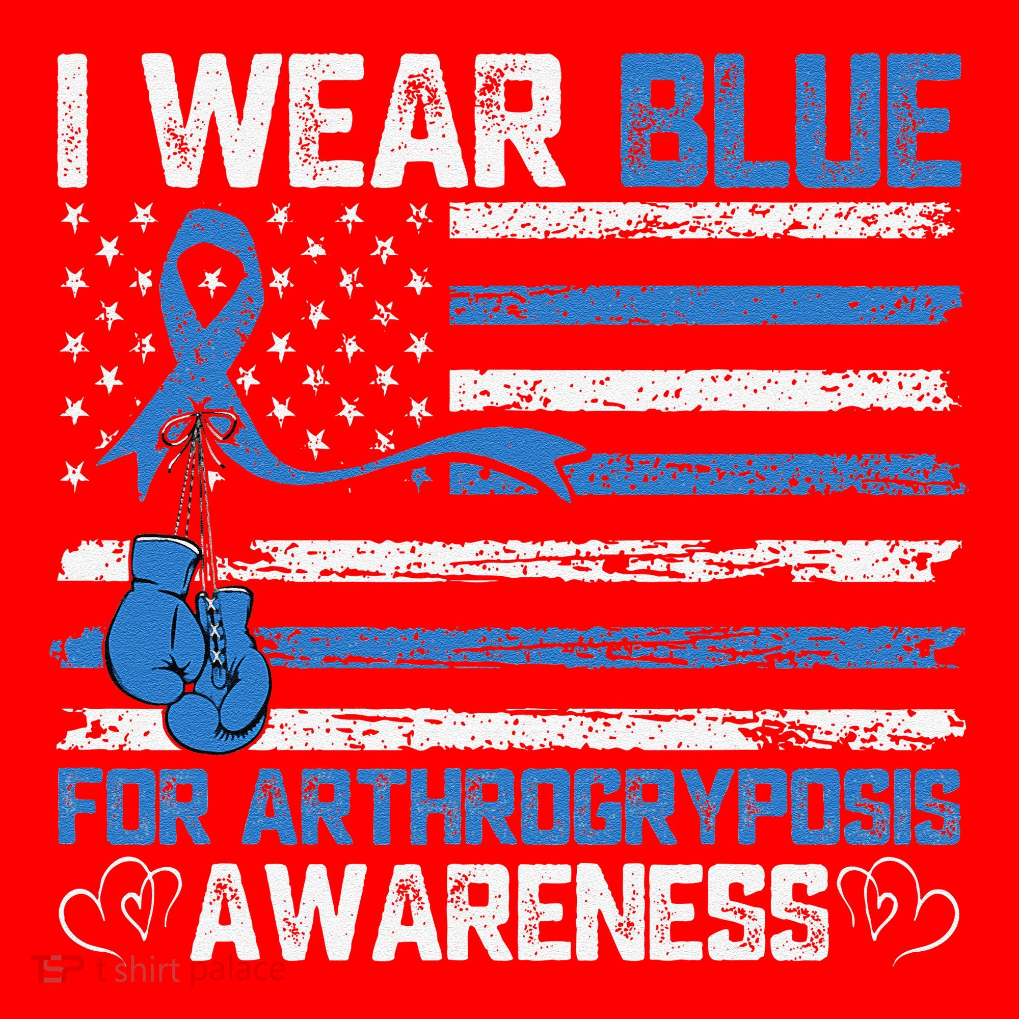 I Wear Blue For Arthrogryposis Awareness Month Santa Hat