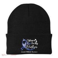 I Wear Blue For My Brother Juvenile Arthritis Awareness Great Gift Beanie thumb 0