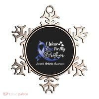 I Wear Blue For My Brother Juvenile Arthritis Awareness Great Gift Ornament thumb 0
