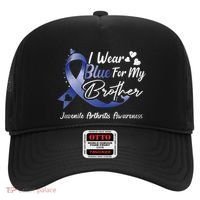 I Wear Blue For My Brother Juvenile Arthritis Awareness Great Gift Hat thumb 0