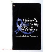 I Wear Blue For My Brother Juvenile Arthritis Awareness Great Gift Golf Towel thumb 0