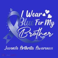 I Wear Blue For My Brother Juvenile Arthritis Awareness Great Gift Sweatshirt thumb 3