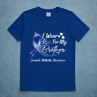 I Wear Blue For My Brother Juvenile Arthritis Awareness Great Gift T-Shirt thumb 5