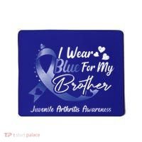 I Wear Blue For My Brother Juvenile Arthritis Awareness Great Gift Mousepad thumb 0