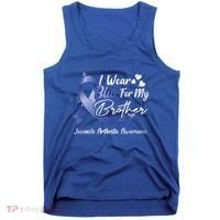 I Wear Blue For My Brother Juvenile Arthritis Awareness Great Gift Tank Top thumb 0