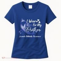 I Wear Blue For My Brother Juvenile Arthritis Awareness Great Gift Women's T-Shirt thumb 0