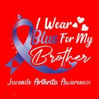 I Wear Blue For My Brother Juvenile Arthritis Awareness Great Gift Santa Hat thumb 1