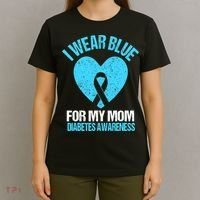 I Wear Blue For My Mom Diabetes Awareness Toddler T-Shirt thumb 4