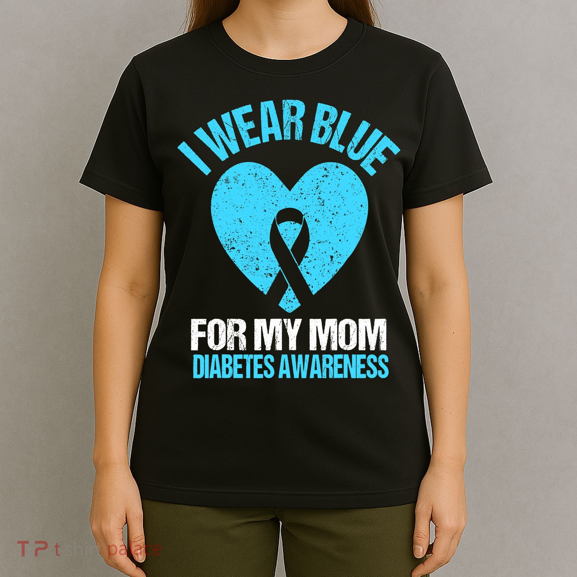 I Wear Blue For My Mom Diabetes Awareness Toddler T-Shirt