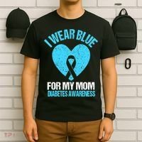 I Wear Blue For My Mom Diabetes Awareness Toddler T-Shirt thumb 6