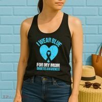 I Wear Blue For My Mom Diabetes Awareness Toddler Women's Tank Top thumb 2