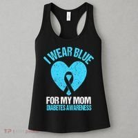 I Wear Blue For My Mom Diabetes Awareness Toddler Women's Tank Top thumb 3