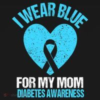 I Wear Blue For My Mom Diabetes Awareness Toddler Women's Tank Top thumb 5