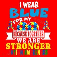I Wear Blue For My Son Autism Awareness Day Dad Mom Funny Gift Santa Hat thumb 1