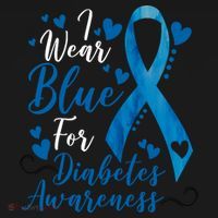 I Wear Blue For Diabetes Ribbon Awareness Coaster thumb 2