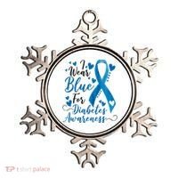 I Wear Blue For Diabetes Ribbon Awareness Ornament thumb 0