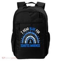 I Wear Blue For Diabetes Awareness Rainbow  Backpack thumb 0