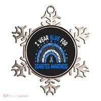 I Wear Blue For Diabetes Awareness Rainbow  Ornament thumb 0