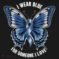 I Wear Blue For Juvenile Arthritis Awareness Butterfly Ribbo Gift Doggie Tank thumb 4