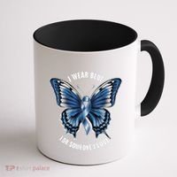 I Wear Blue For Juvenile Arthritis Awareness Butterfly Ribbo Gift Coffee Mug thumb 1