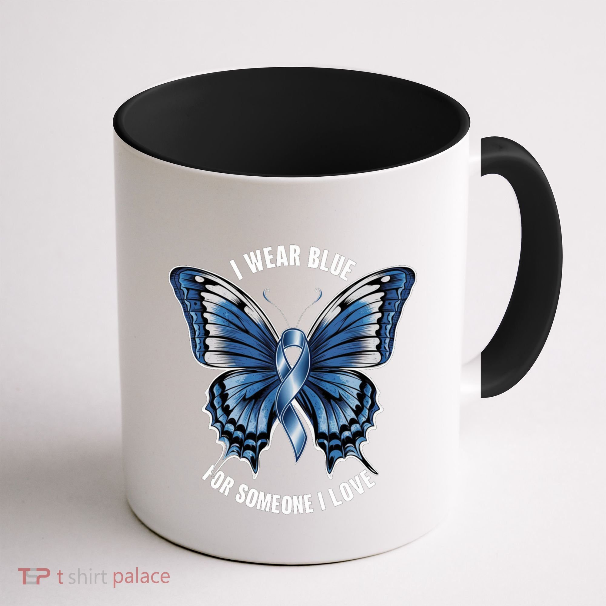 I Wear Blue For Juvenile Arthritis Awareness Butterfly Ribbo Gift Coffee Mug