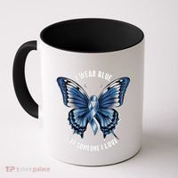 I Wear Blue For Juvenile Arthritis Awareness Butterfly Ribbo Gift Coffee Mug thumb 0