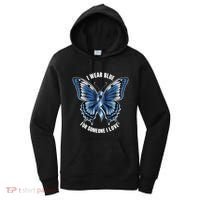 I Wear Blue For Juvenile Arthritis Awareness Butterfly Ribbo Gift Women's Hoodie thumb 0