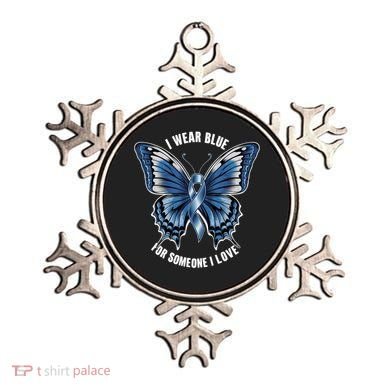 I Wear Blue For Juvenile Arthritis Awareness Butterfly Ribbo Gift Ornament
