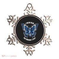 I Wear Blue For Juvenile Arthritis Awareness Butterfly Ribbo Gift Ornament thumb 0