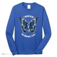 I Wear Blue For Juvenile Arthritis Awareness Butterfly Ribbo Gift Long Sleeve Shirt thumb 0