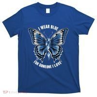 I Wear Blue For Juvenile Arthritis Awareness Butterfly Ribbo Gift T-Shirt thumb 0