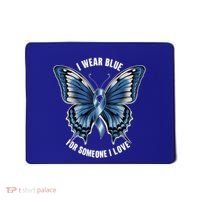 I Wear Blue For Juvenile Arthritis Awareness Butterfly Ribbo Gift Mousepad thumb 0