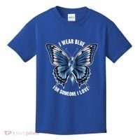 I Wear Blue For Juvenile Arthritis Awareness Butterfly Ribbo Gift Kids T-Shirt thumb 0