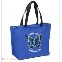 I Wear Blue For Juvenile Arthritis Awareness Butterfly Ribbo Gift Tote Bag thumb 2