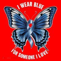 I Wear Blue For Juvenile Arthritis Awareness Butterfly Ribbo Gift Santa Hat thumb 1