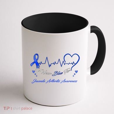 I Wear Blue For Juvenile Arthritis Awareness Cute Gift Coffee Mug back